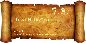 Tisza Miléna névjegykártya